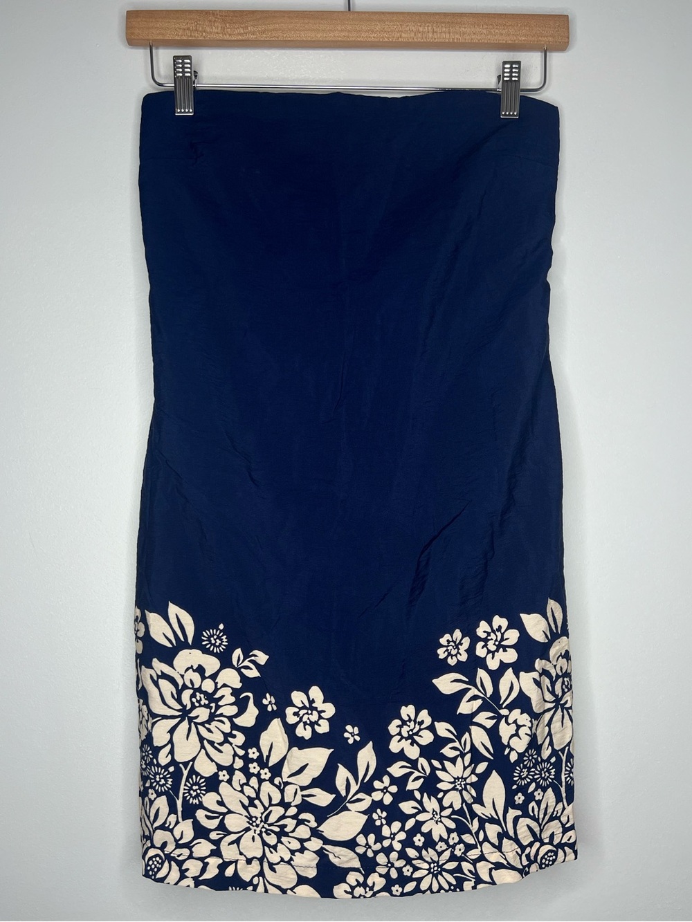 Abercrombie & Fitch NWT Strapless Romper Size MT Navy Blue Floral Tropical Print